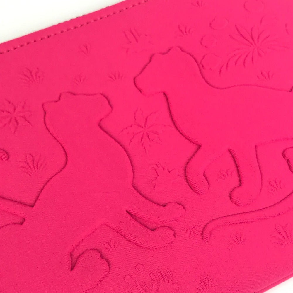 HERMES レオパード 豹 ヒョウ ネオバンPM ネオバン PM クラッチバッグ カバン メイクポーチ マルチポーチ ポーチ ナイロン レディース ピンク