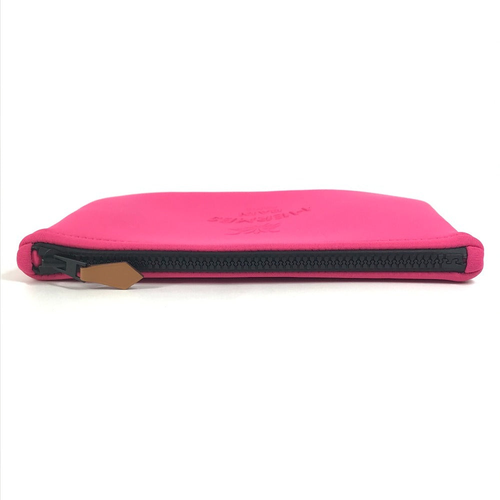 HERMES レオパード 豹 ヒョウ ネオバンPM ネオバン PM クラッチバッグ カバン メイクポーチ マルチポーチ ポーチ ナイロン レディース ピンク