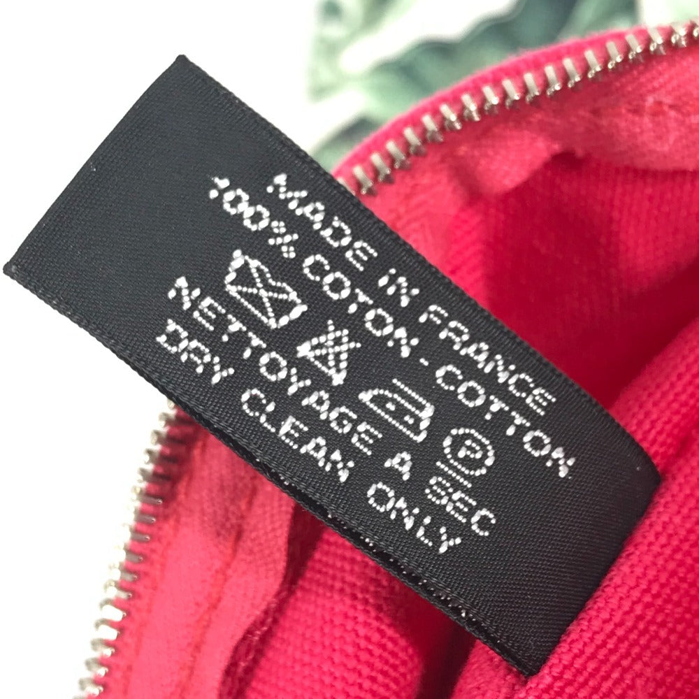 HERMES アニマル パニエドプラージュ カバン トートバッグ ポーチ付き ハンドバッグ キャンバス ユニセックス ピンク