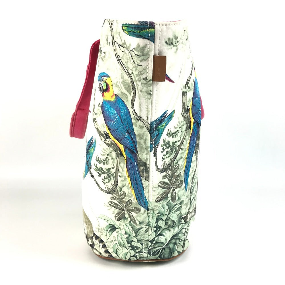 HERMES アニマル パニエドプラージュ カバン トートバッグ ポーチ付き ハンドバッグ キャンバス ユニセックス ピンク