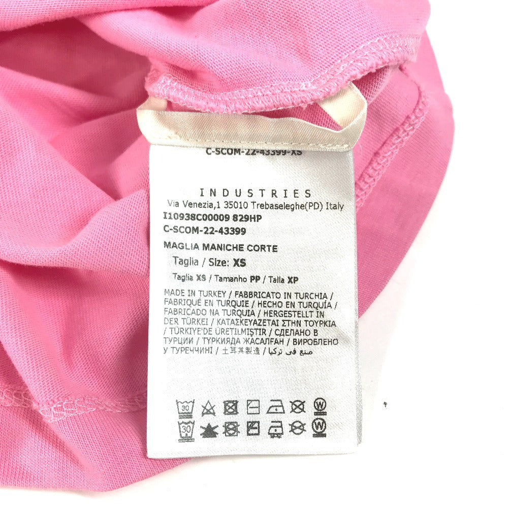 MONCLER ロゴ MAGLIA MANICHE CORTE アパレル 半袖 トップス 丸首 半袖Ｔシャツ コットン レディース ピンク