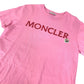 MONCLER ロゴ MAGLIA MANICHE CORTE アパレル 半袖 トップス 丸首 半袖Ｔシャツ コットン レディース ピンク