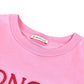 MONCLER ロゴ MAGLIA MANICHE CORTE アパレル 半袖 トップス 丸首 半袖Ｔシャツ コットン レディース ピンク