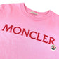 MONCLER ロゴ MAGLIA MANICHE CORTE アパレル 半袖 トップス 丸首 半袖Ｔシャツ コットン レディース ピンク