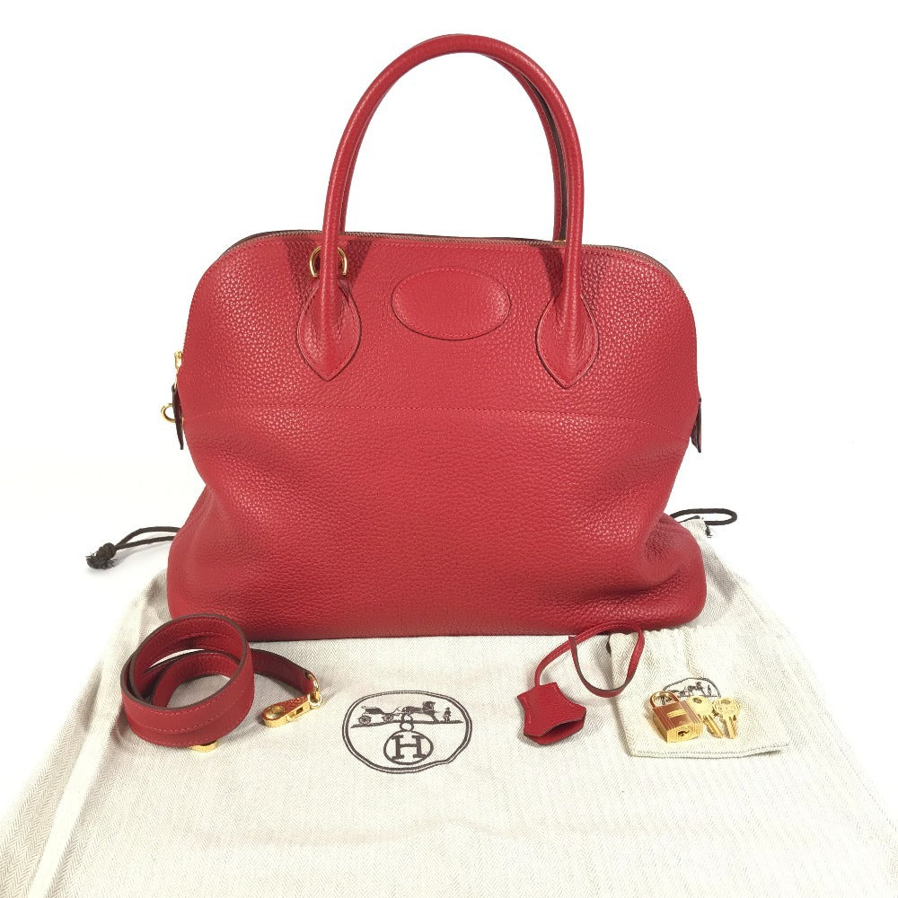 HERMES ボリード35 ボリード 35 2WAYバック ショルダーバック トートバッグ ハンドバッグ トリヨンクレマンス レディース ルージュ レッド