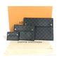 LOUIS VUITTON N60255 ダミエグラフィット アルファ トリプルポーチ 3点セット カバン ポーチ フラップ セカンドバッグ カードケース 財布 クラッチバッグ ダミエグラフィットキャンバス ユニセックス ブラック