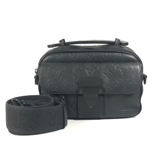 LOUIS VUITTON M58489 モノグラムトリヨン Sロックメッセンジャー ハンドバッグ 2WAYバッグ カバン ショルダーバッグ トリヨンレザー ユニセックス ノワール ブラック