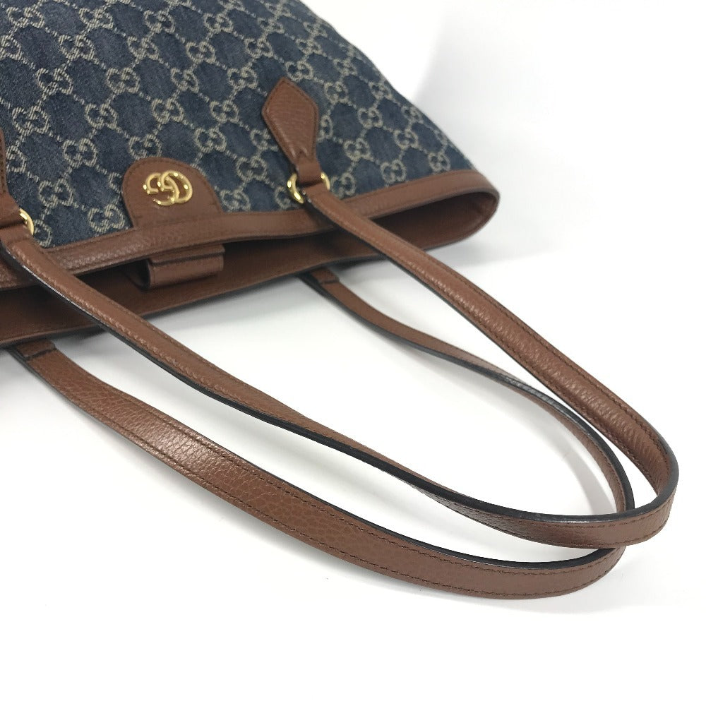 GUCCI 631685 デニム オーバーチュア OUVERTURE オフィディア GG ミディアム カバン 肩掛け トートバッグ ショルダーバッグ デニム ユニセックス ブルー