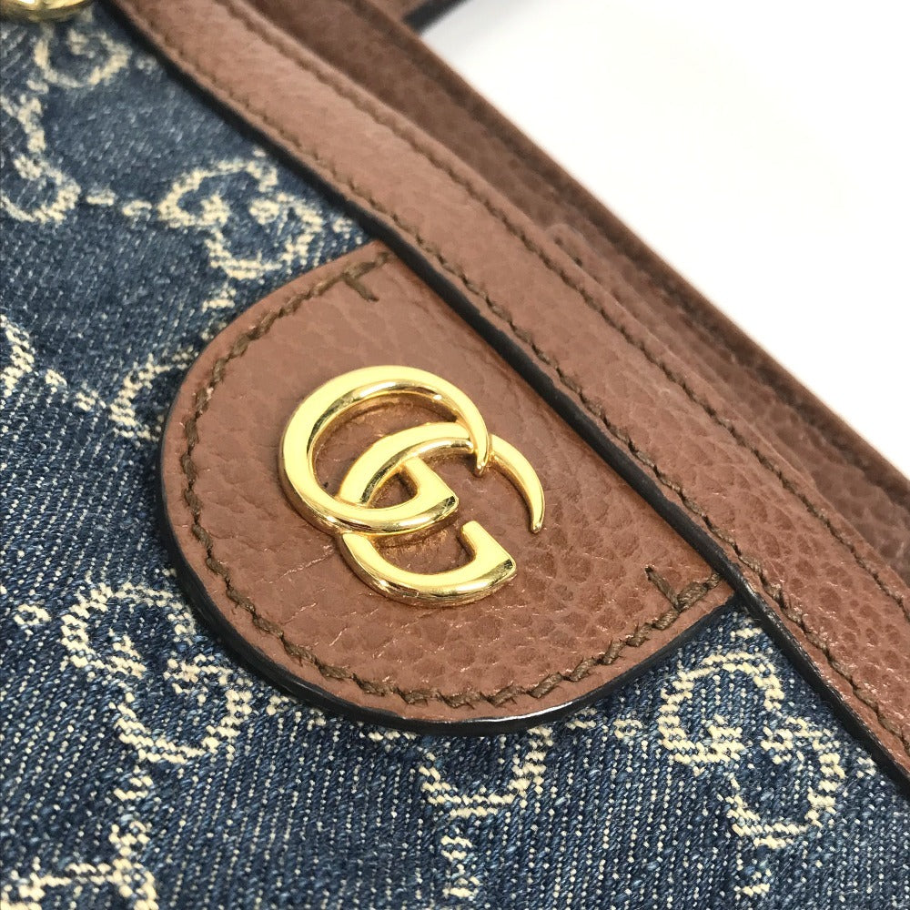 GUCCI 631685 デニム オーバーチュア OUVERTURE オフィディア GG ミディアム カバン 肩掛け トートバッグ ショルダーバッグ デニム ユニセックス ブルー