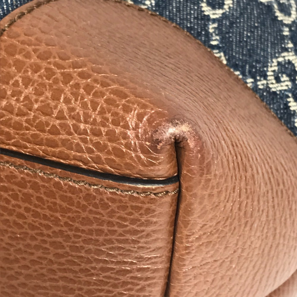 GUCCI 631685 デニム オーバーチュア OUVERTURE オフィディア GG ミディアム カバン 肩掛け トートバッグ ショルダーバッグ デニム ユニセックス ブルー