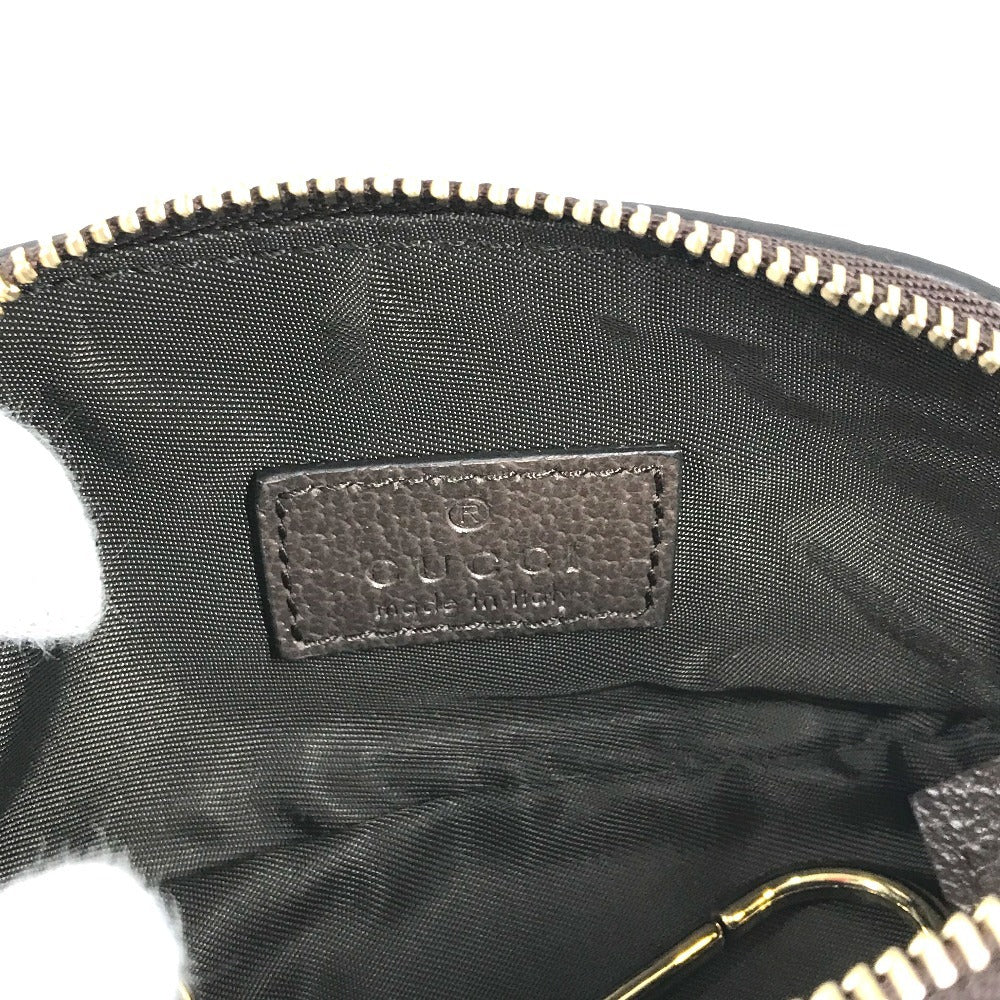 GUCCI 625707 GGスプリーム オフディア シェリーライン 小銭入れ 財布 キーチェーン付き コインケース PVC/レザー ユニセックス ベージュ