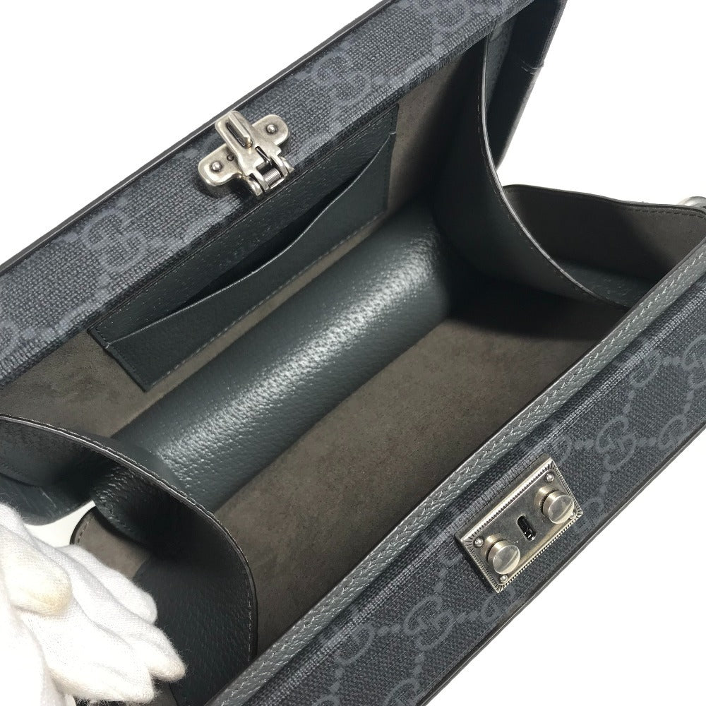 GUCCI 725341 GGスプリーム カットアウト インターロッキングG カバン 斜め掛け ポシェット ショルダーバッグ GGスプリームキャンバス ユニセックス グレー