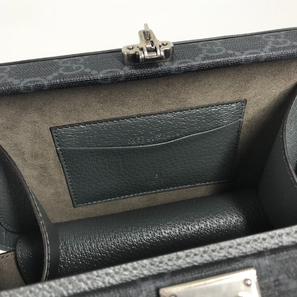 GUCCI 725341 GGスプリーム カットアウト インターロッキングG カバン 斜め掛け ポシェット ショルダーバッグ GGスプリームキャンバス ユニセックス グレー