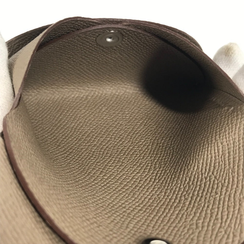 HERMES 2つ折り カルヴィデュオ カルヴィ デュオ カードケース 小銭入れ 財布 名刺入れ パスケース コインケース エプソン ユニセックス エトゥープ グレー