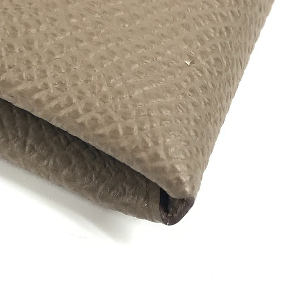 HERMES 2つ折り カルヴィデュオ カルヴィ デュオ カードケース 小銭入れ 財布 名刺入れ パスケース コインケース エプソン ユニセックス エトゥープ グレー