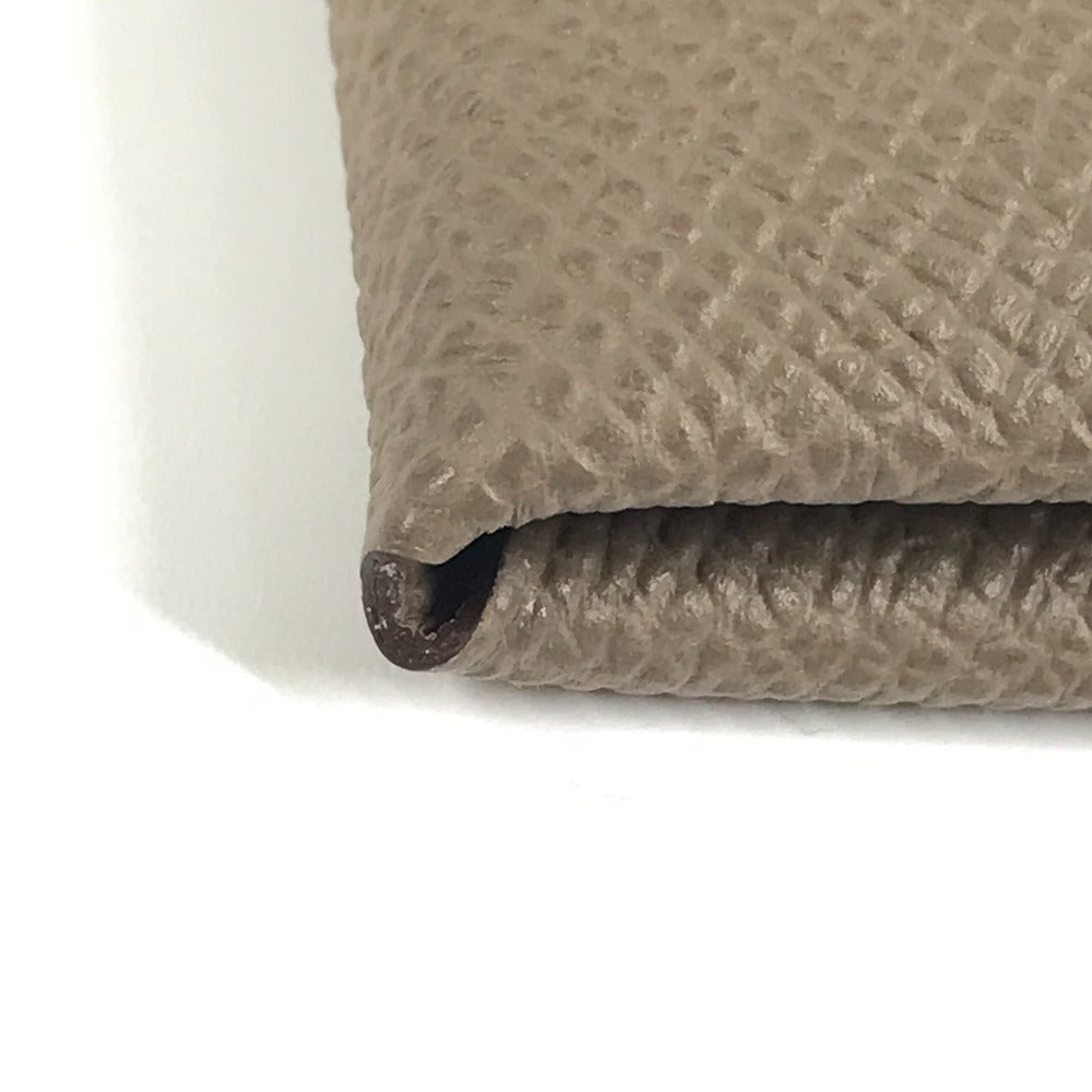 HERMES 2つ折り カルヴィデュオ カルヴィ デュオ カードケース 小銭入れ 財布 名刺入れ パスケース コインケース エプソン ユニセックス エトゥープ グレー