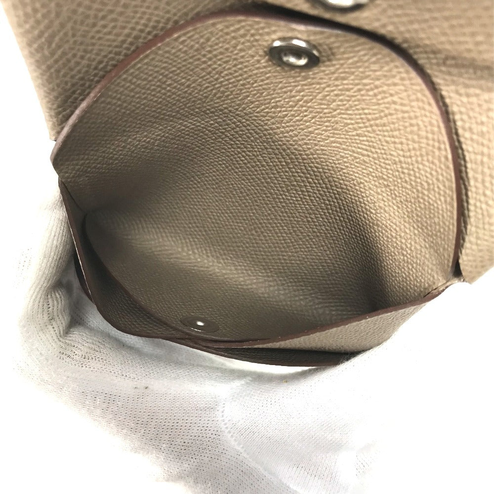 HERMES 2つ折り カルヴィデュオ カルヴィ デュオ カードケース 小銭入れ 財布 名刺入れ パスケース コインケース エプソン ユニセックス エトゥープ ベージュ