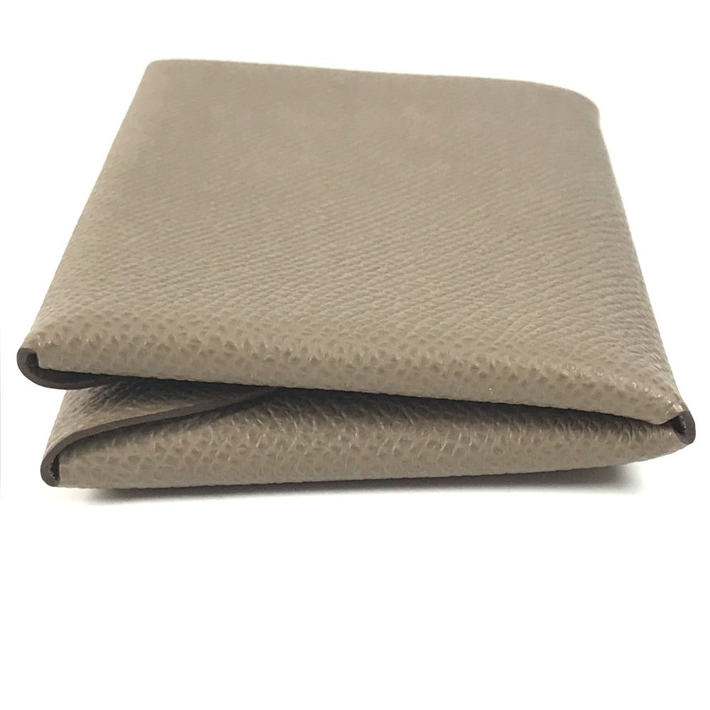 HERMES 2つ折り カルヴィデュオ カルヴィ デュオ カードケース 小銭入れ 財布 名刺入れ パスケース コインケース エプソン ユニセックス エトゥープ ベージュ