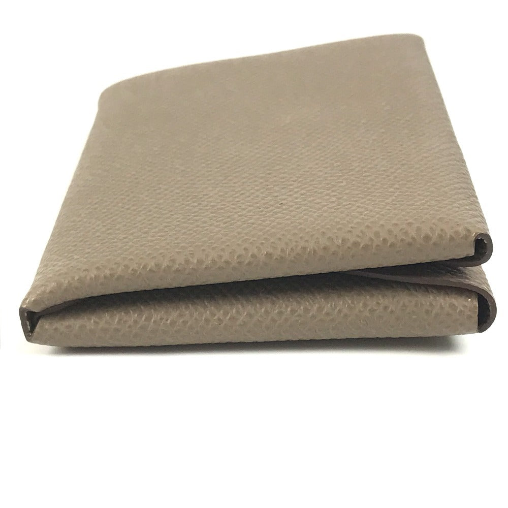 HERMES 2つ折り カルヴィデュオ カルヴィ デュオ カードケース 小銭入れ 財布 名刺入れ パスケース コインケース エプソン ユニセックス エトゥープ ベージュ