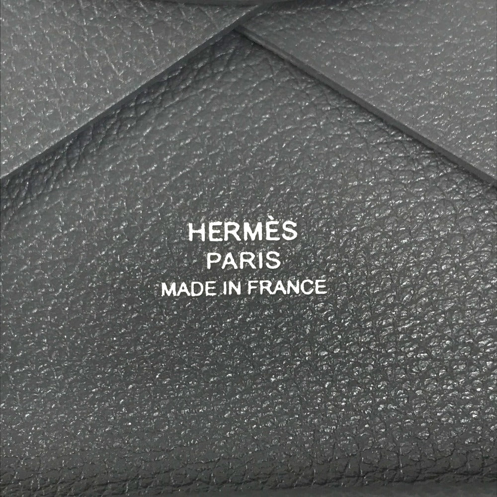 HERMES 2つ折り カルヴィデュオ カルヴィ デュオ カードケース 小銭入れ 財布 名刺入れ パスケース コインケース エバーカラー ユニセックス アルドワーズ ダークグレー