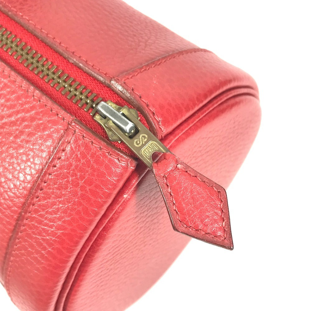 HERMES ヴィンテージ ミニ アールディ ミニボストンバッグ カバン 筒形 ハンドバッグ アルデンヌ ユニセックス レッド