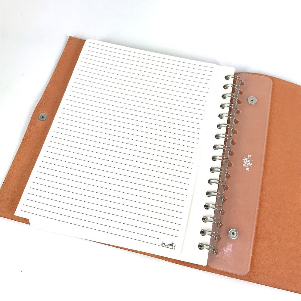 HERMES リフィル付き ユリスMM ユリス MM ノートカバー ケース ステーショナリー メモ帳 手帳カバー トリヨンクレマンス ユニセックス オレンジ