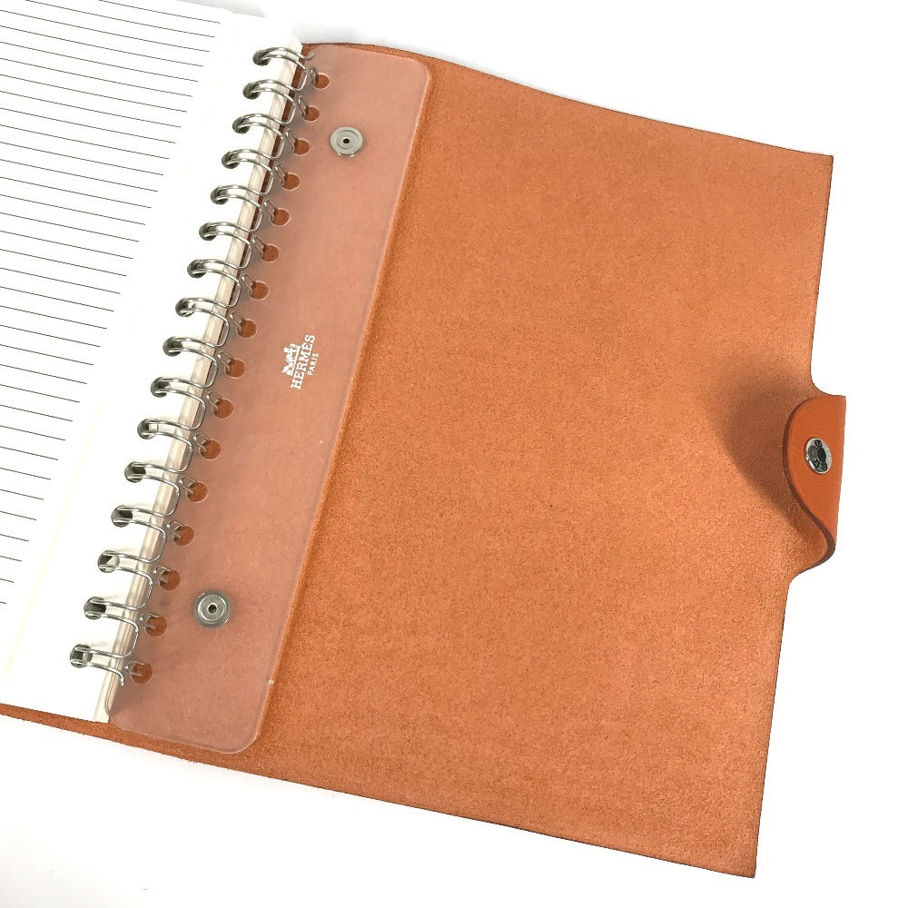 HERMES リフィル付き ユリスMM ユリス MM ノートカバー ケース ステーショナリー メモ帳 手帳カバー トリヨンクレマンス ユニセックス オレンジ