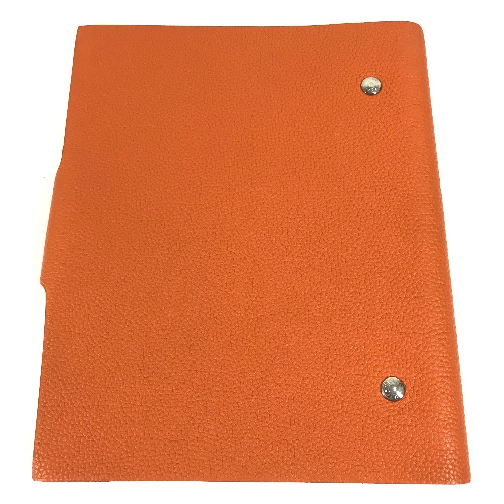 HERMES リフィル付き ユリスMM ユリス MM ノートカバー ケース ステーショナリー メモ帳 手帳カバー トリヨンクレマンス ユニセックス オレンジ