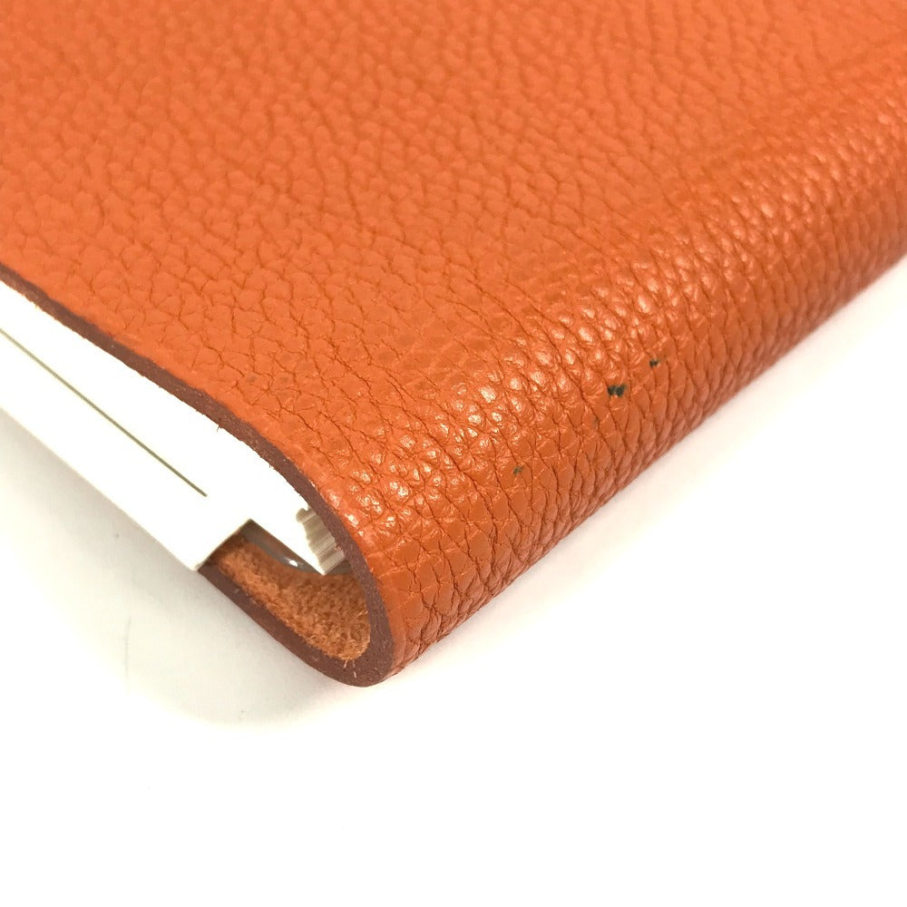 HERMES リフィル付き ユリスMM ユリス MM ノートカバー ケース ステーショナリー メモ帳 手帳カバー トリヨンクレマンス ユニセックス オレンジ