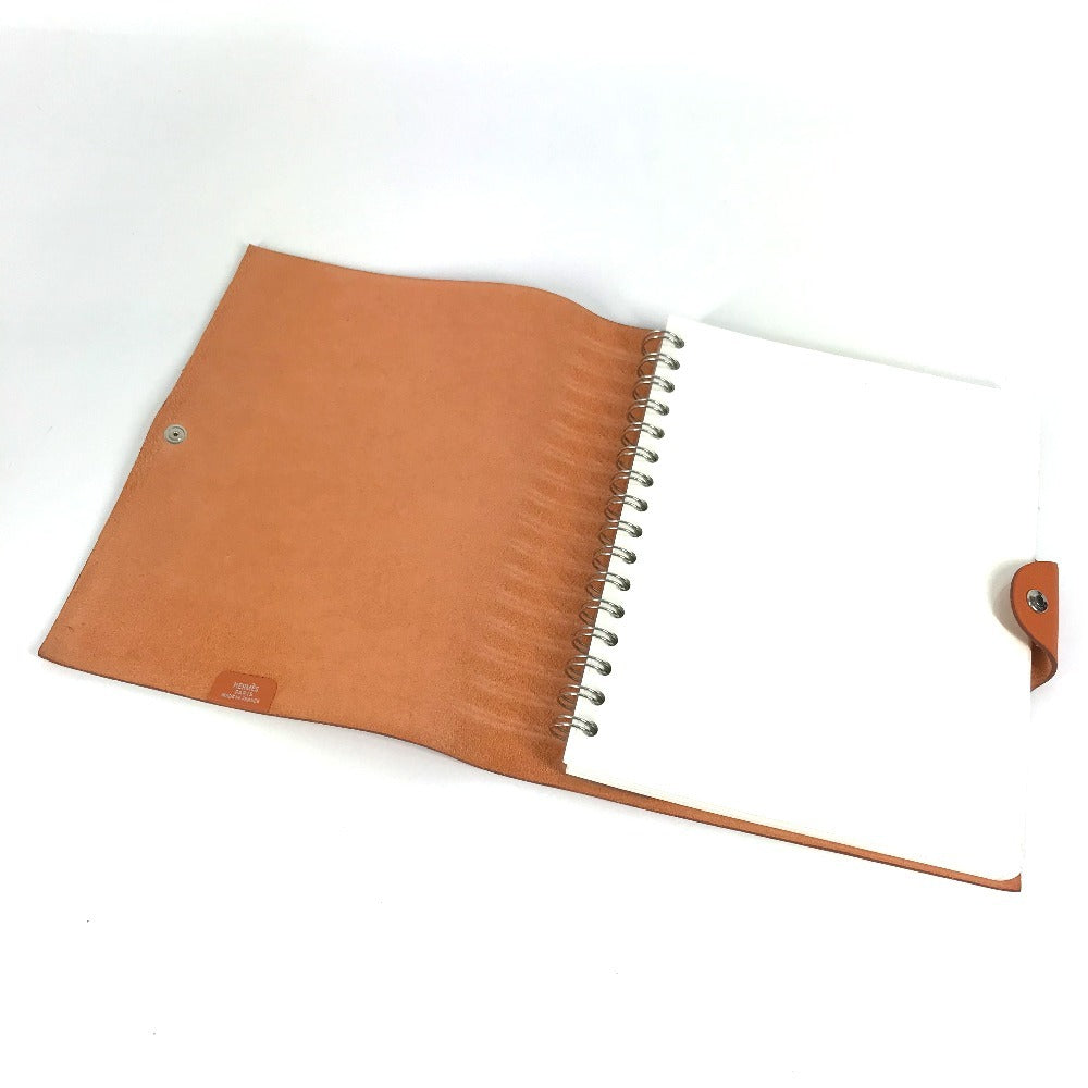 HERMES リフィル付き ユリスMM ユリス MM ノートカバー ケース ステーショナリー メモ帳 手帳カバー トリヨンクレマンス ユニセックス オレンジ