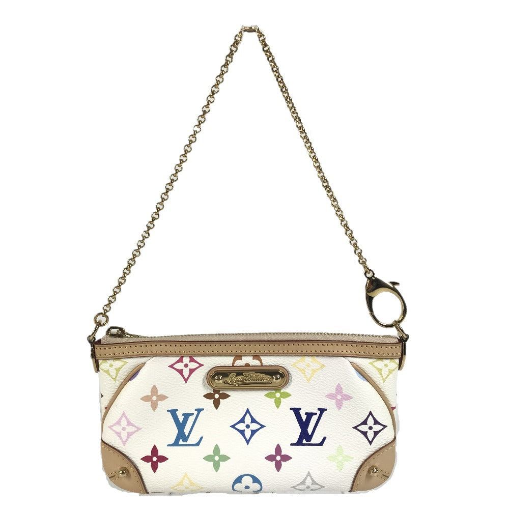 LOUIS VUITTON M60096 モノグラムマルチカラー ポシェット ミラ MM ポシェットミラMM カバン チェーン アクセサリーポーチ ハンドバッグ ショルダーバッグ モノグラムマルチカラーキャンバス ユニセックス ブロン ホワイト