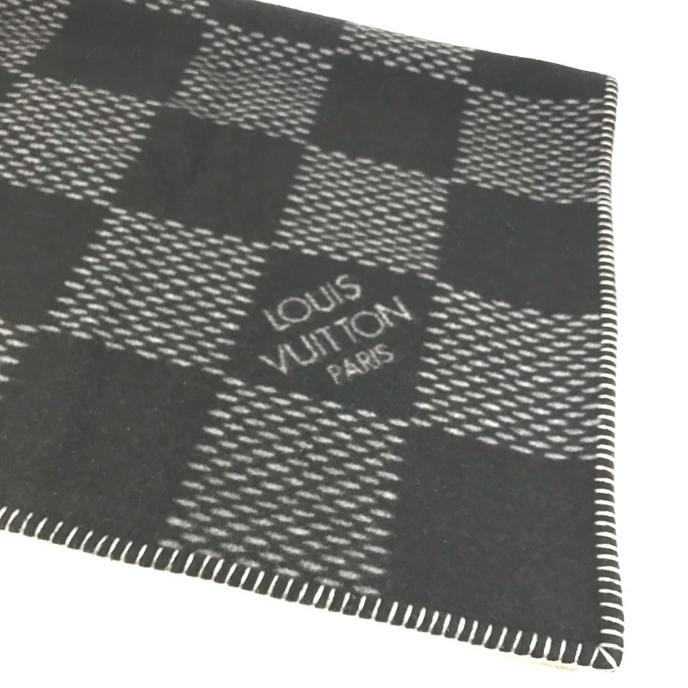 LOUIS VUITTON M76561 ダミエグラフィットジャイアント クヴェルテュールダミエクラシック インテリア ひざかけ 毛布 ブランケット ウール/カシミヤ ユニセックス ブラック