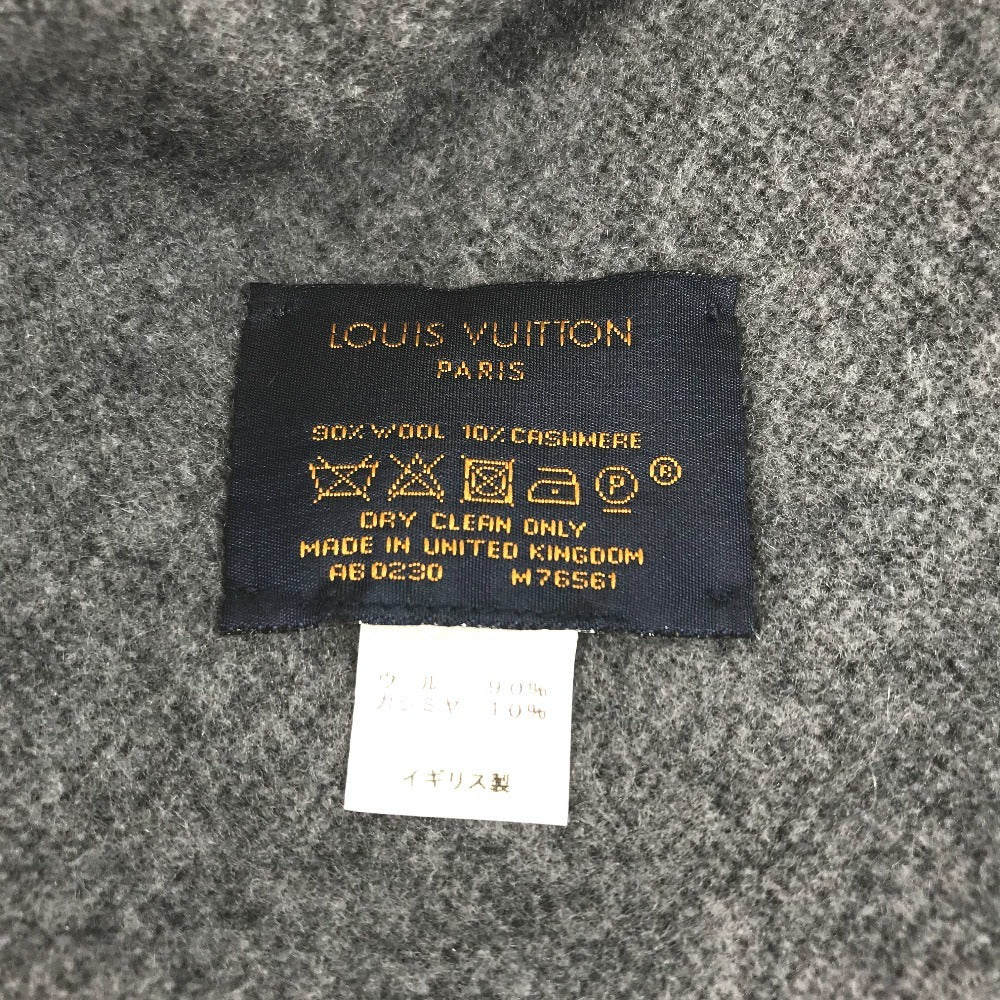 LOUIS VUITTON M76561 ダミエグラフィットジャイアント クヴェルテュールダミエクラシック インテリア ひざかけ 毛布 ブランケット ウール/カシミヤ ユニセックス ブラック