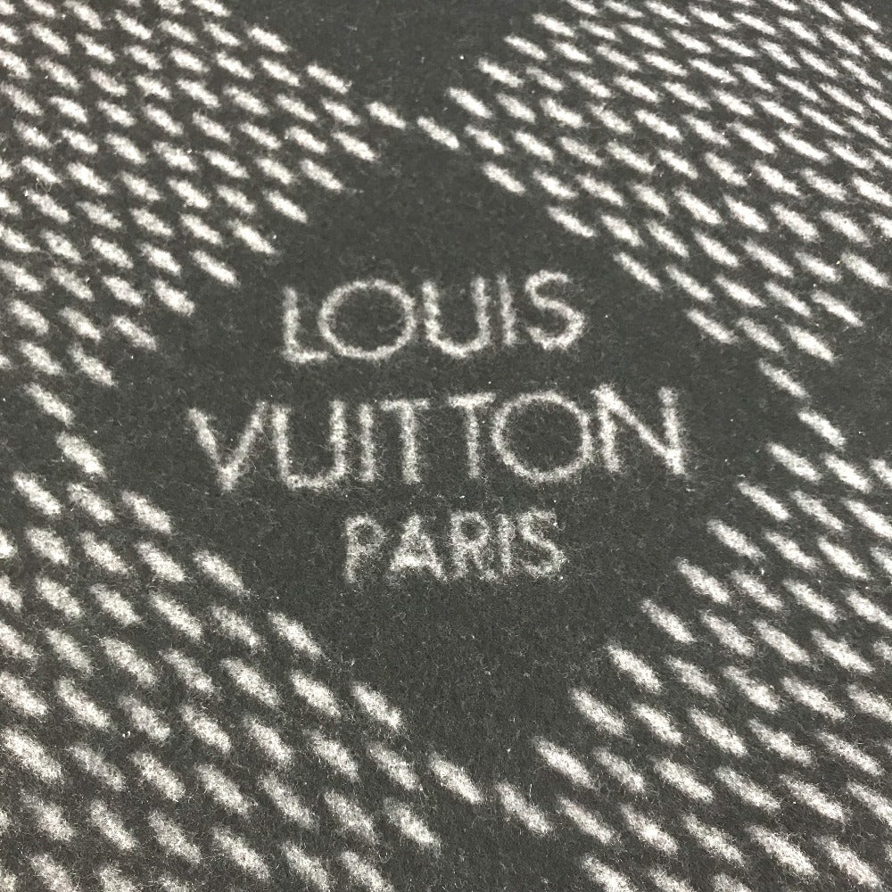 LOUIS VUITTON M76561 ダミエグラフィットジャイアント クヴェルテュールダミエクラシック インテリア ひざかけ 毛布 ブランケット ウール/カシミヤ ユニセックス ブラック