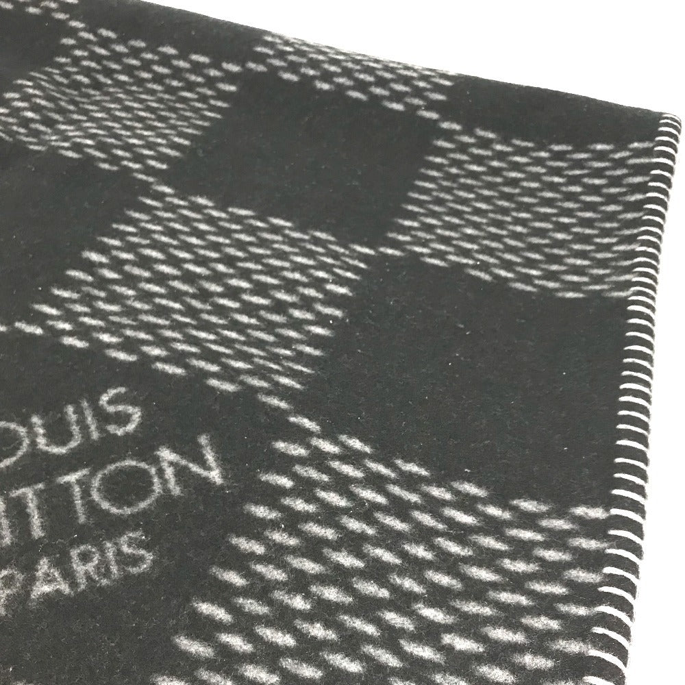 LOUIS VUITTON M76561 ダミエグラフィットジャイアント クヴェルテュールダミエクラシック インテリア ひざかけ 毛布 ブランケット ウール/カシミヤ ユニセックス ブラック