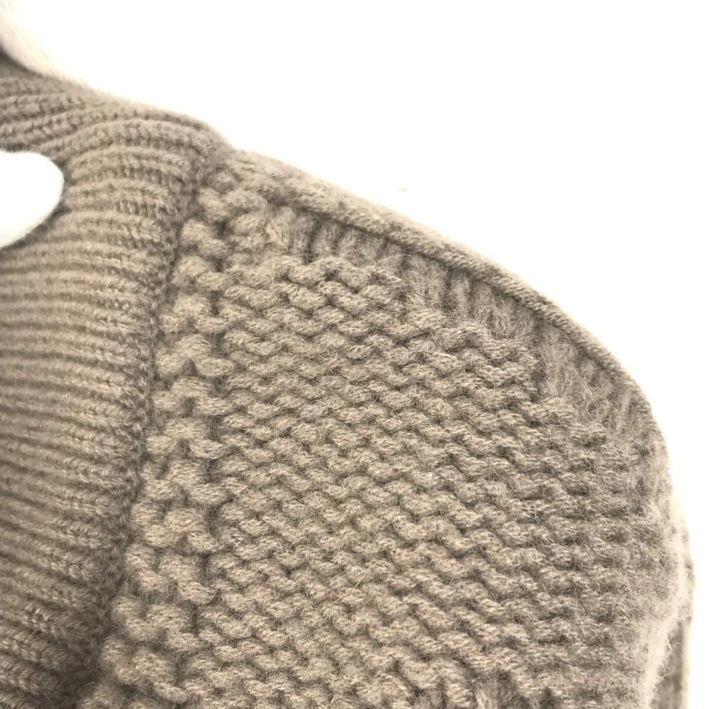 HERMES Hロゴ アパレル トップス アウター ポンチョ ウール レディース ブラウン