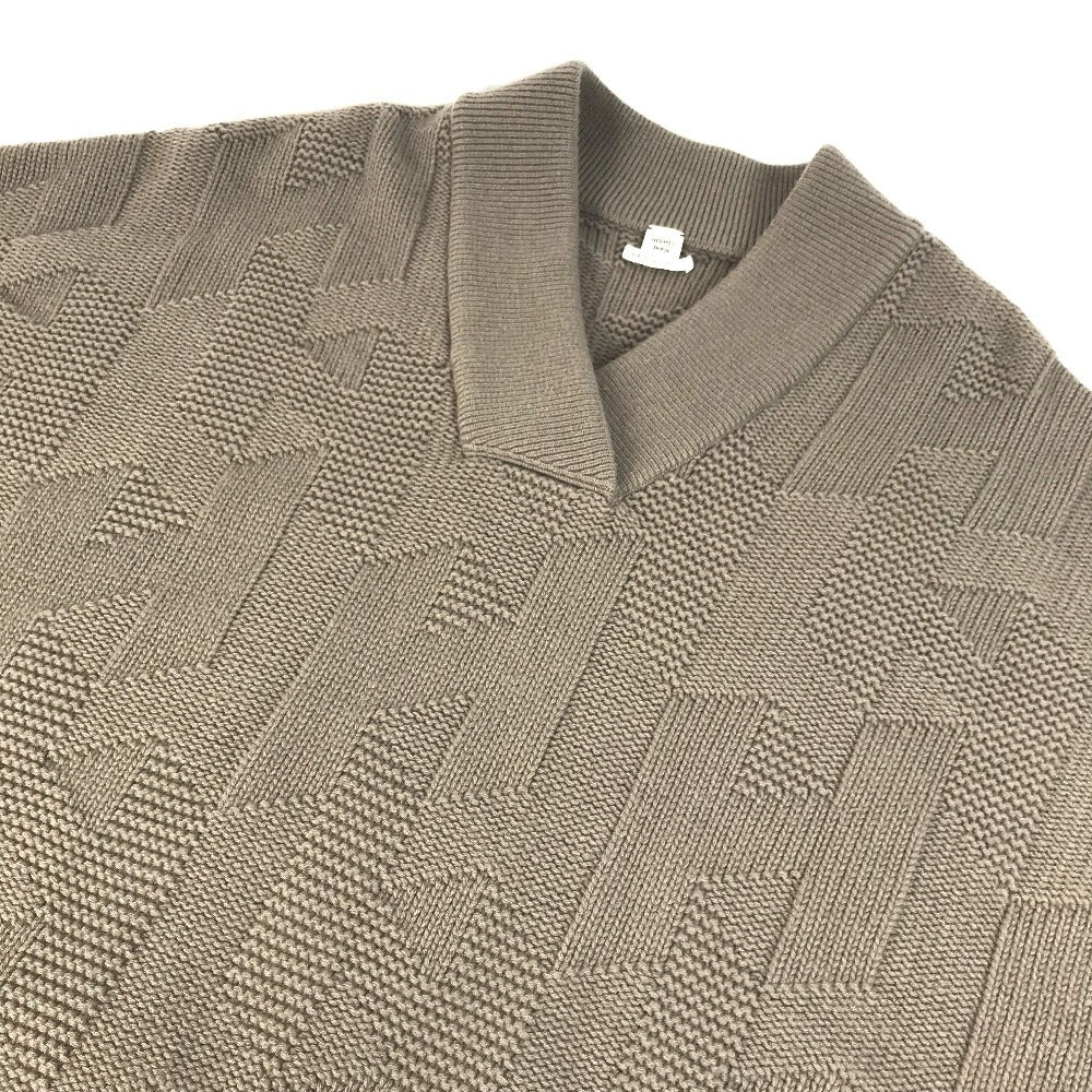 HERMES Hロゴ アパレル トップス アウター ポンチョ ウール レディース ブラウン