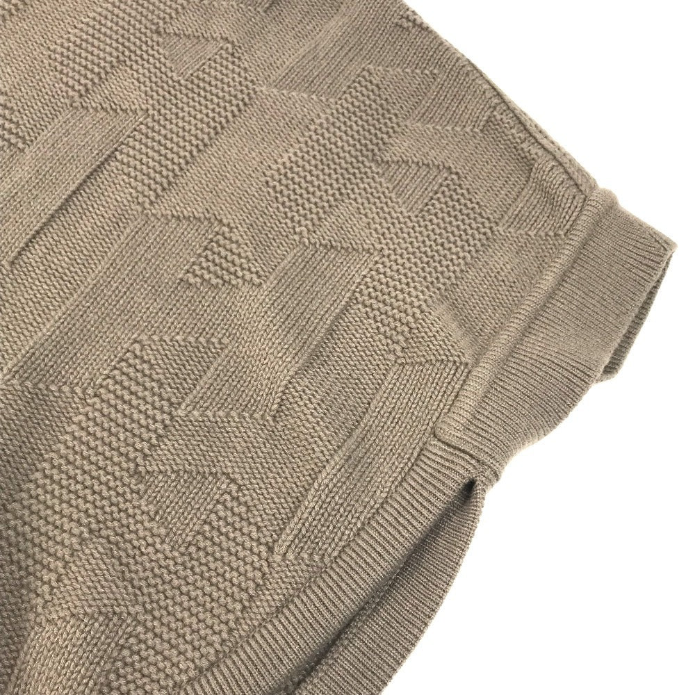 HERMES Hロゴ アパレル トップス アウター ポンチョ ウール レディース ブラウン