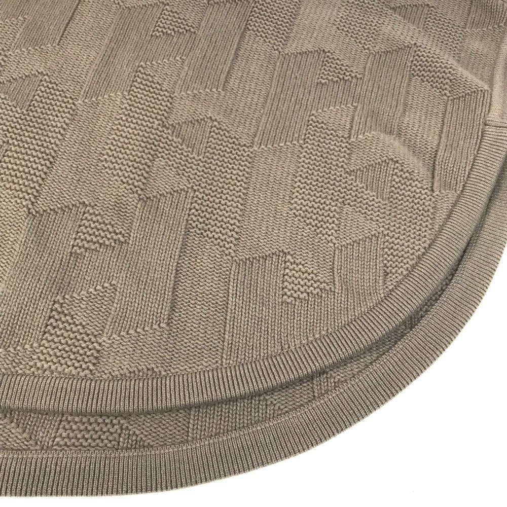 HERMES Hロゴ アパレル トップス アウター ポンチョ ウール レディース ブラウン