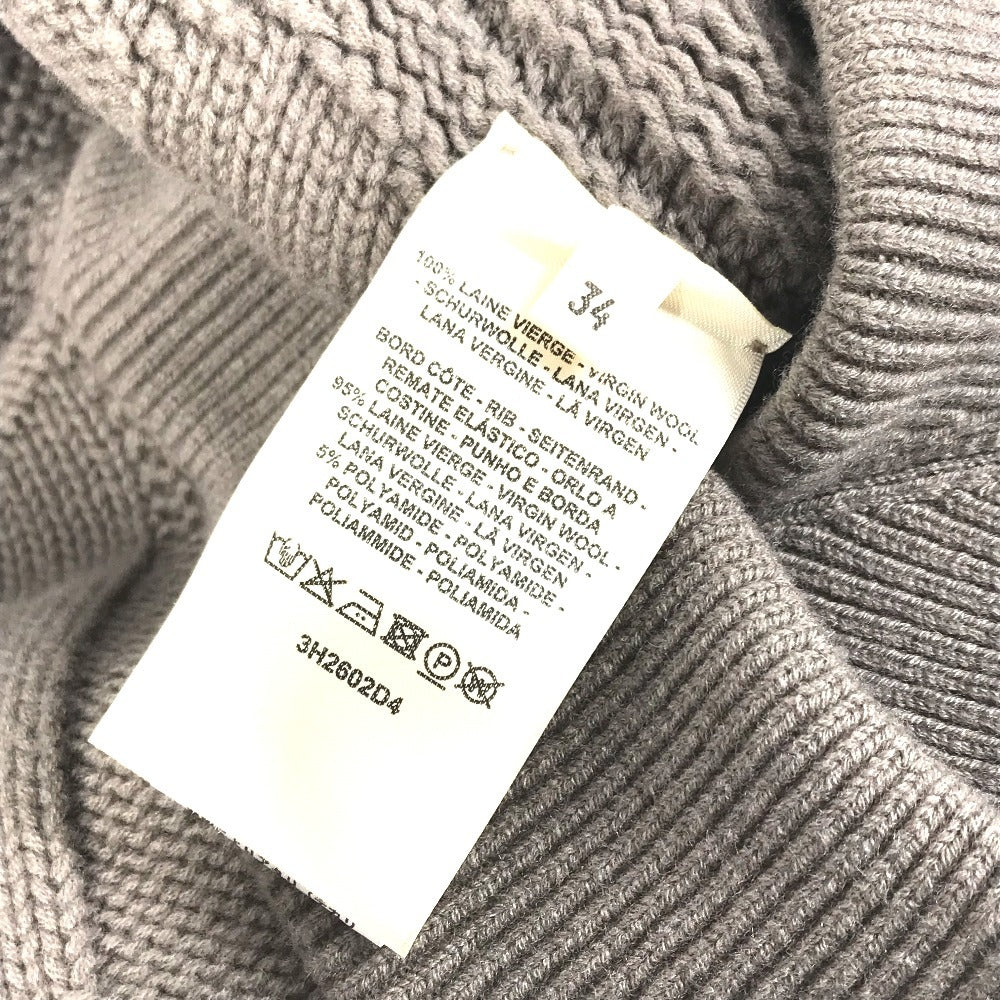 HERMES Hロゴ アパレル トップス アウター ポンチョ ウール レディース ブラウン