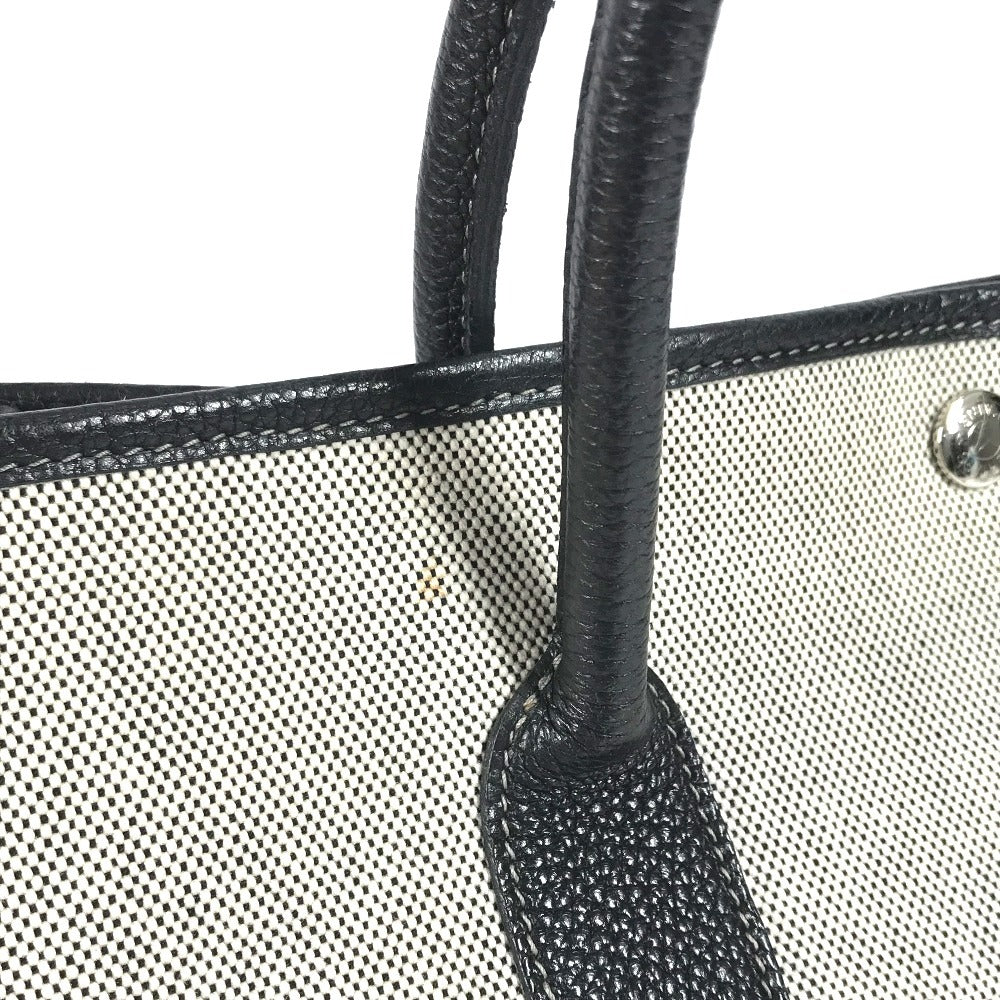 HERMES ガーデンパーティPM ガーデンパーティPM カバン ハンドバッグ トートバッグ トワルアッシュ レディース ブラック