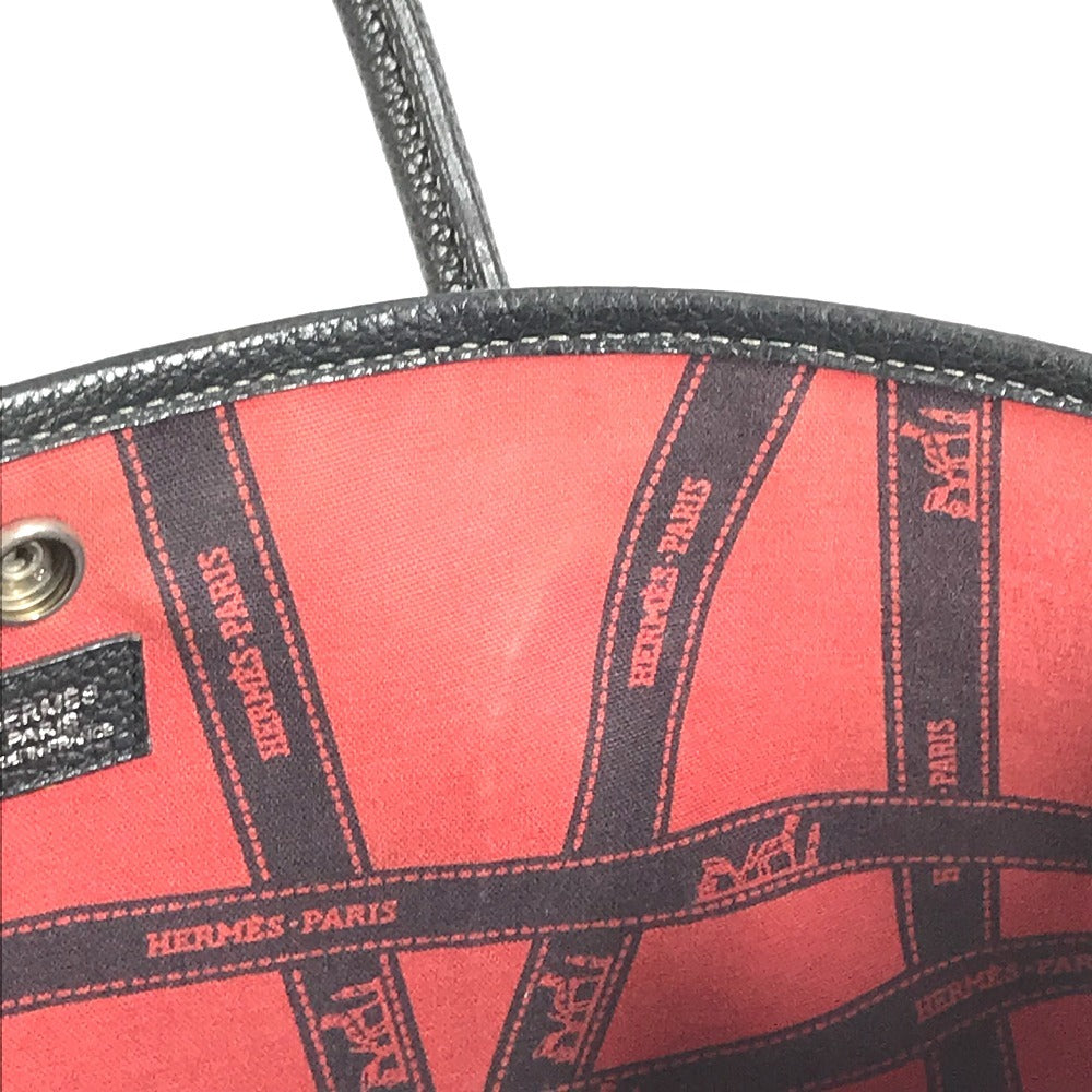 HERMES ガーデンパーティPM ガーデンパーティPM カバン ハンドバッグ トートバッグ トワルアッシュ レディース ブラック