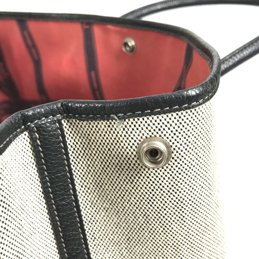 HERMES ガーデンパーティPM ガーデンパーティPM カバン ハンドバッグ トートバッグ トワルアッシュ レディース ブラック