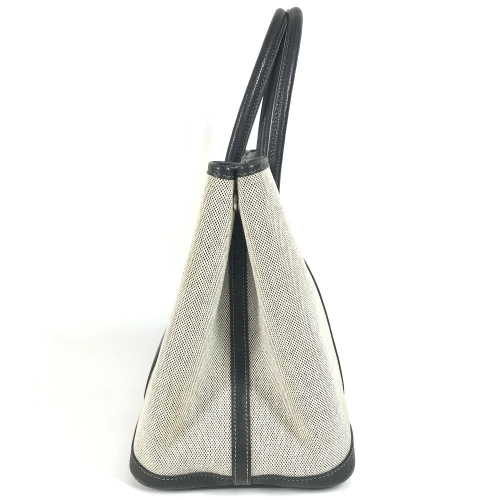 HERMES ガーデンパーティPM ガーデンパーティPM カバン ハンドバッグ トートバッグ トワルアッシュ レディース ブラック