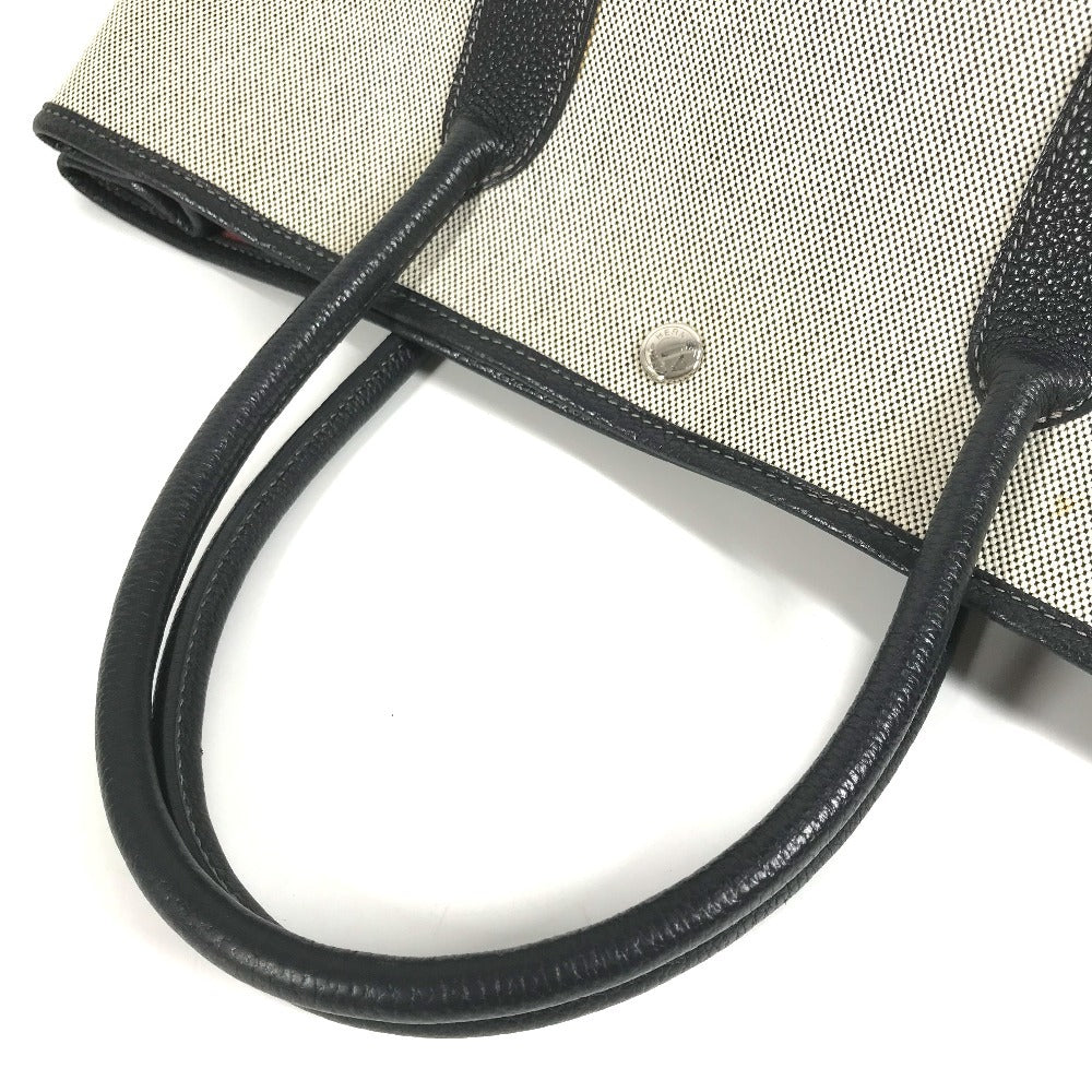 HERMES ガーデンパーティPM ガーデンパーティPM カバン ハンドバッグ トートバッグ トワルアッシュ レディース ブラック