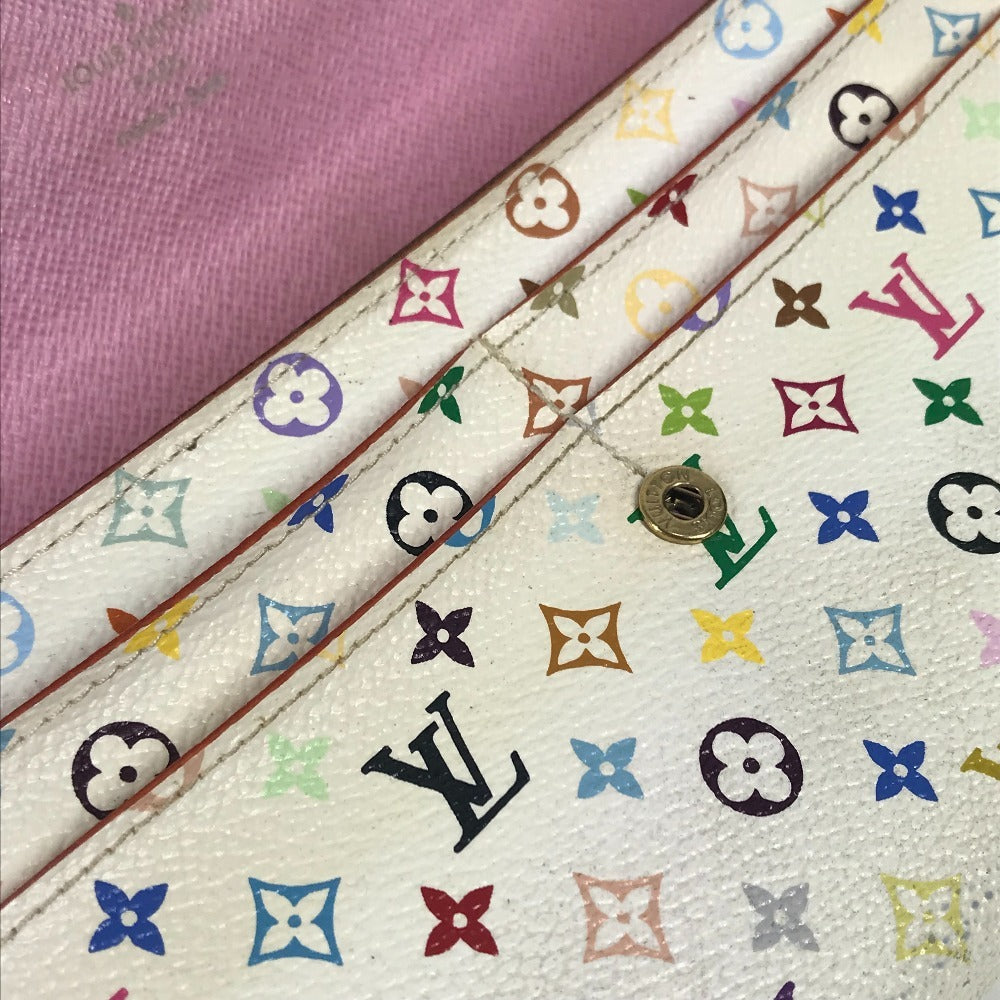 LOUIS VUITTON M93744 モノグラムマルチカラー ポルトフォイユ・サラ リッチ ロングウォレット フラップ 長財布 モノグラムマルチカラーキャンバス ユニセックス ブロン ホワイト