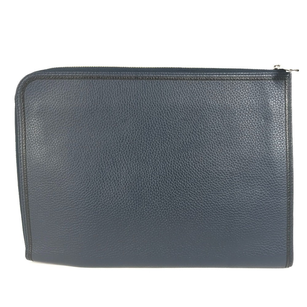 LOUIS VUITTON M68235 LVロゴ ポシェットジュールGM ポーチ カバン L字ファスナー セカンドバッグ クラッチバッグ トリヨンレザー ユニセックス ネイビー