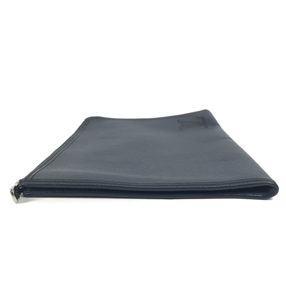 LOUIS VUITTON M68235 LVロゴ ポシェットジュールGM ポーチ カバン L字ファスナー セカンドバッグ クラッチバッグ トリヨンレザー ユニセックス ネイビー