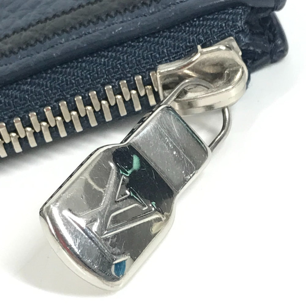 LOUIS VUITTON M68235 LVロゴ ポシェットジュールGM ポーチ カバン L字ファスナー セカンドバッグ クラッチバッグ トリヨンレザー ユニセックス ネイビー
