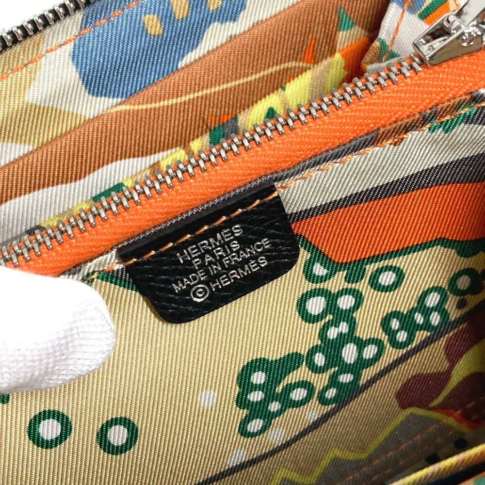 HERMES アザップコンパクト 財布 ウォレット 小銭入れ ラウンドファスナー コインケース エプソン ユニセックス ブラック
